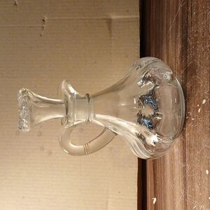 Vintage Anchor Hocking Vinegar Oil Cruet Bottle Clear Glass